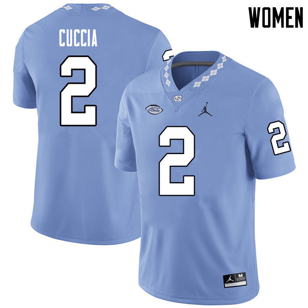 Jordan Brand Women #2 Jesse Cuccia North Carolina Tar Heels College Football Jerseys Sale-Carolina B